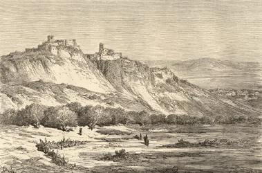Arcos de la Frontera, Cadiz, ilustracja z „Spanish Pictures” ks. Samuela Manninga